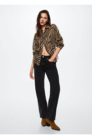 MANGO Woman Animal Patterned Shirt