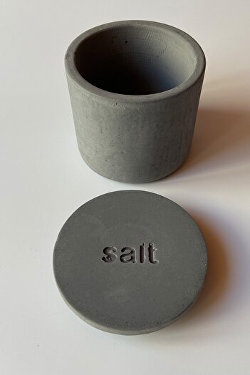 sin istanbul Concrete Salt Shaker with Lid Anthracite