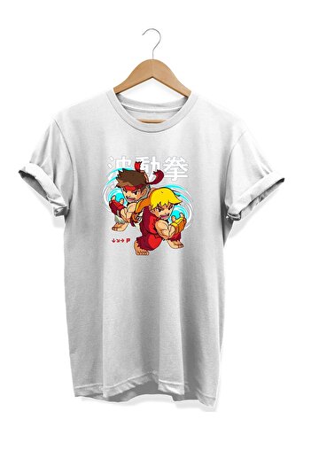 remonz Ніндзя Street Fighter Ryu Ken з принтом, 100% бавовна, великий розмір, футболка 7