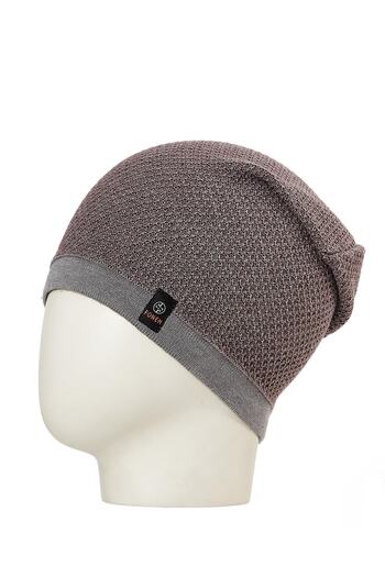 Fonem Unisex Cotton Route Beanie Fo 2410 Gray