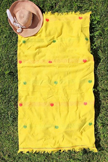 Baveno 100% Cotton 80x150 Orange Flamingo Patterned Beach Towel