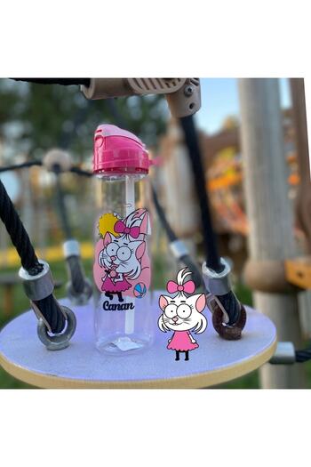 Gıpta King Şakir Fans Patterned-piped Tritan Water Bottle 630 Cc Pink