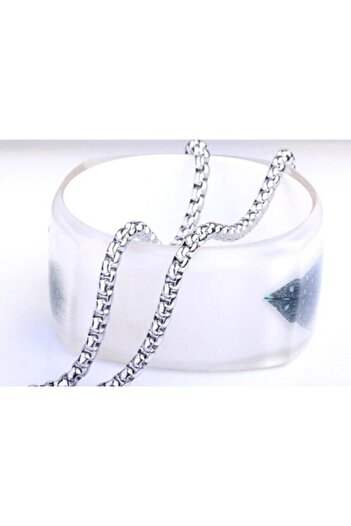 The Collection Interlocking Steel Men's Necklace Chain 3 Mm 60 Cm