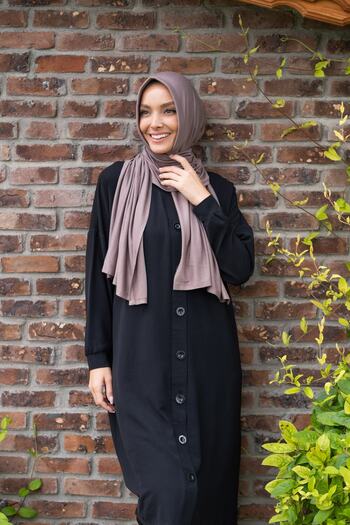 ELANS Combed Cotton Ready Practical Shawl Dark Mink