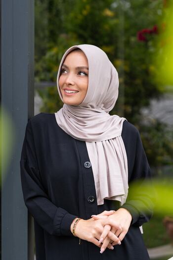 ELANS Combed Cotton Ready Practical Shawl Scarf Mink