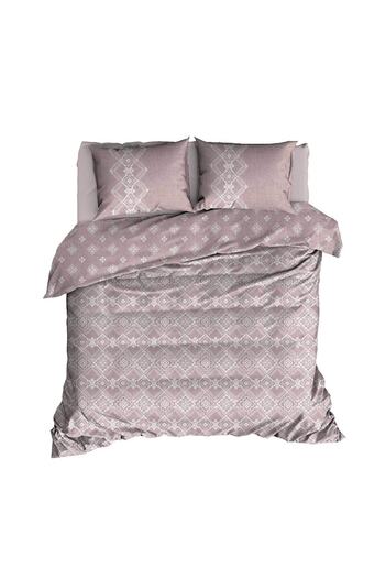 Elart Fitted Duvet Cover Set Double 100% Natural Cotton Ranfors 4 Piece Felicity
