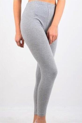 KOTA Women's Plain Patternless Long Ladies High Waist Combed Cotton Tights Trousers