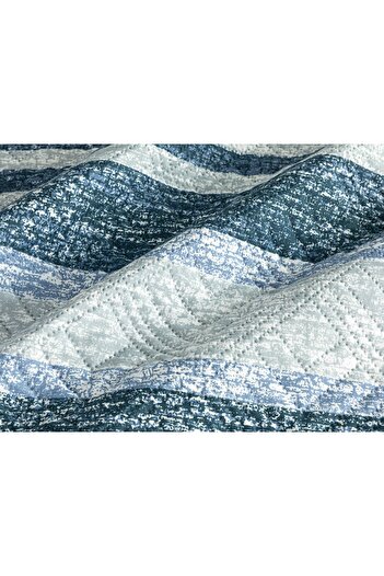 English Home River Çok Amaçlı Çift Kişilik Yatak Örtüsü Takımı 200x220 Cm Mavi