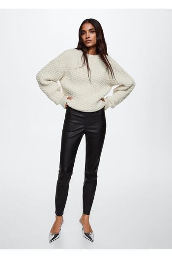 MANGO Woman Wool Woven Sweater