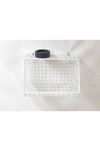 GO DEKOR White Wire Decorative Cage Go Wall Basket