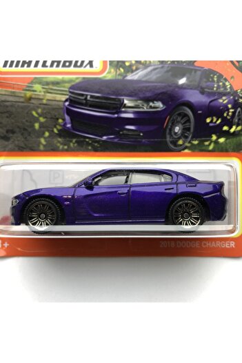 Matchbox Marka Yeni - New 2018 Dodge Charger Mor 1:64 Ölçek Seri: 52/100