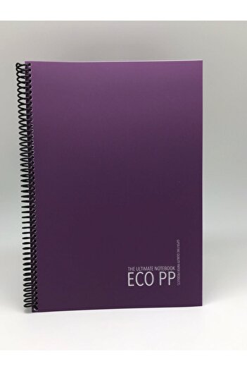 Gıpta Eco PP Spiral PP Cover Notebook A4 60 Sheets Checkered