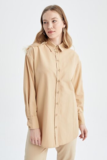 DeFacto Regular Fit Basic Long Sleeve Shirt Tunic