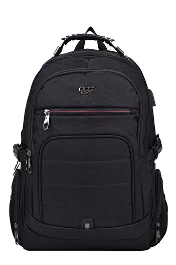 ELATAE Luxury Fabric Multi-Compartment Orthopedic Laptop Backpack Black 51432