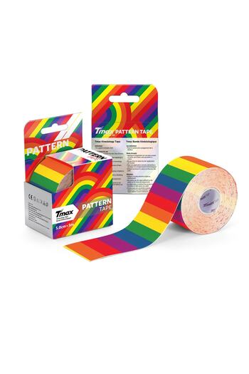 TMAX Tape Rainbow Rainbow Pattern Athlete Tape 5 Cm X 5 Meters