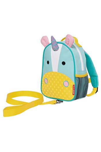 Skip Hop Children's Blue Unicorn Zoo Safety Belt School Bag