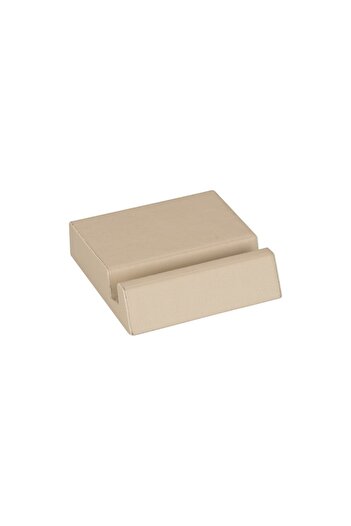 2K Artificial Leather Table Top MDF Phone Holder and Business Card Holder