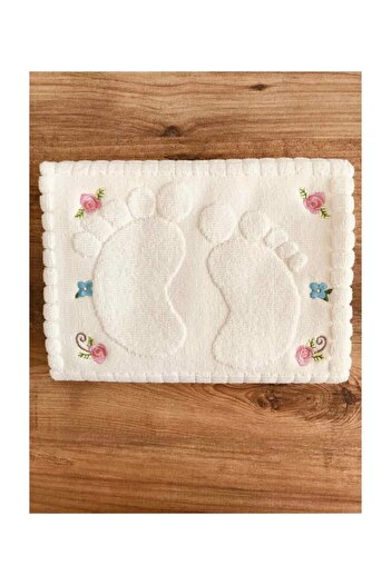 Madame Clean Home Вишитий рушник для ніг 100% бавовна Розмір: 50x70 1 штука