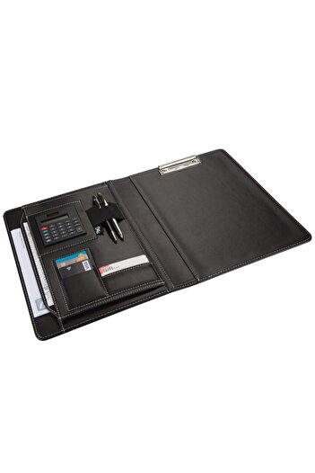 2K A4 Artificial Leather Elite Secretary Block Tray with Calculator (100 Sheets)