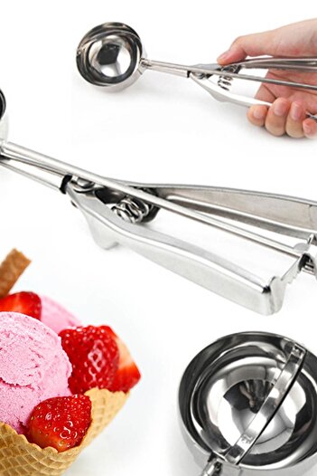 RoseRoi Steel Ice Cream And Halva Serving Spoon