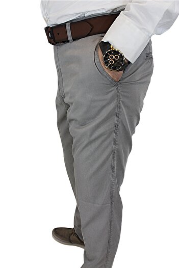 TANİŞ GİYİM Patterned Lycra High Waist Linen Trousers
