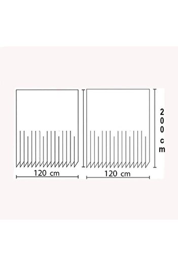 Zethome Banyo Perdesi 2x120x200 Çift Kanat Duş Perdesi Halka Hediyeli Duşakabin Perdesi 0010 Mavi