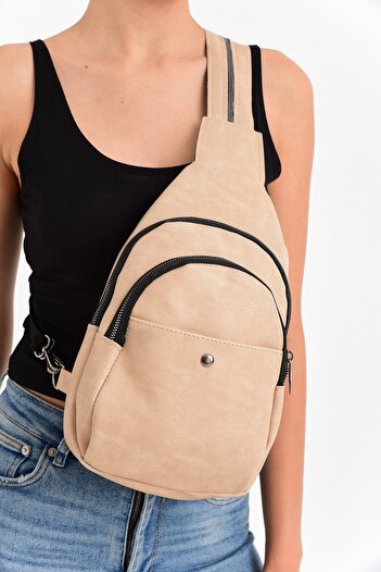 Bagzone Trok Detailed Two Compartment Waist Bag