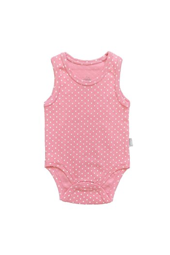 Bebengo Thick Strap Polka Dot Plain Colored Cotton Snap-On Baby Girl and Boy Bodysuit