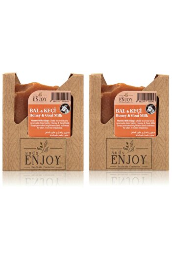 Enjoy Natural Honey Goat Milk Handmade Face, Hair and Body Soap 100 Gr X 2 Pieces