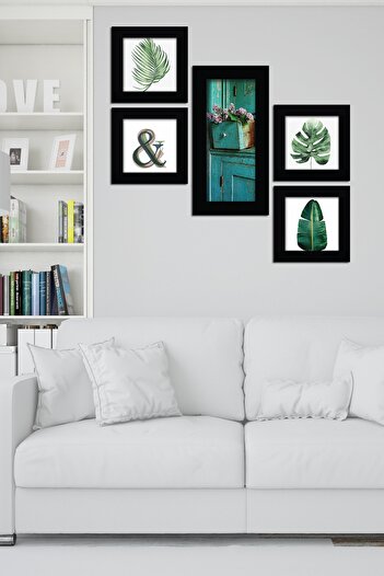 Cadran Collage Style 5 Parçalı Mdf Tablo Atf202