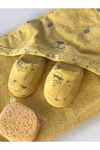 Bebitof Baby Baby Boss Hardal Unisex Çoçuk Bornozu