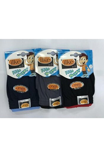 İlke Boy's 3 Pieces Combed Cotton Boxers