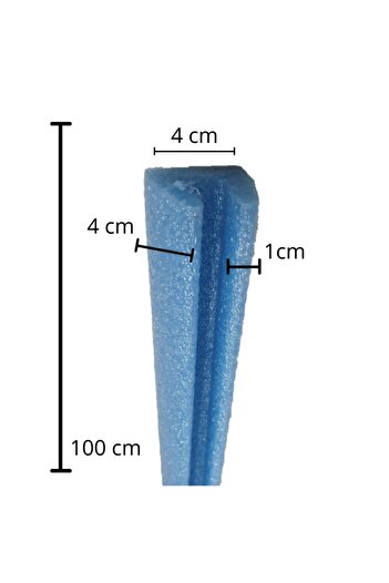 Emir Plastik Protective Foam Sponge Profile Angle Bracket 10 Pieces 100 cm