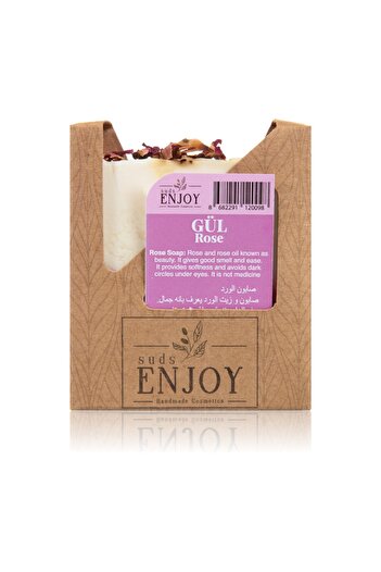 Enjoy Suds Enjoy Natural Rose Handmade Moisturizing Face, Hair and Body Soap 100 gr