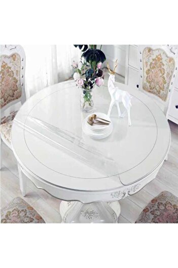 Nurteks Transparent PVC Tablecloth 1.7 Mm 90 Cm Diameter Round