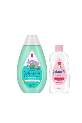 Johnson's Kral Şakir - Listening Hair 500 ml Baby Shampoo and 300 ml Baby Oil