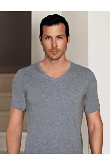 İki Yıldız 100% Cotton V-Neck Men's Undershirt