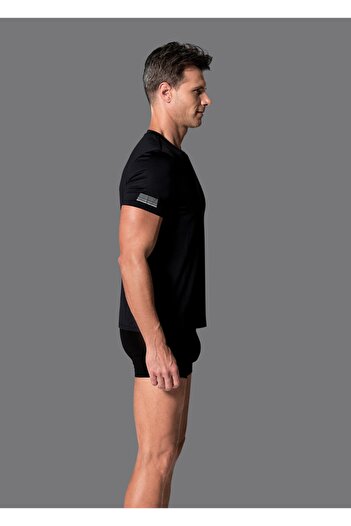 Dagi Black 520Dgea Active O-Neck T-Shirt
