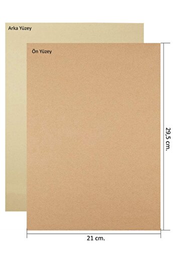 direkt-al Kraft Adhesive Sticker Paper Label Holder Thick 125 grA4-50 Pieces