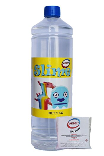 akbel Slime Şaka Hamuru Şeffaf + 25 gr Boraks