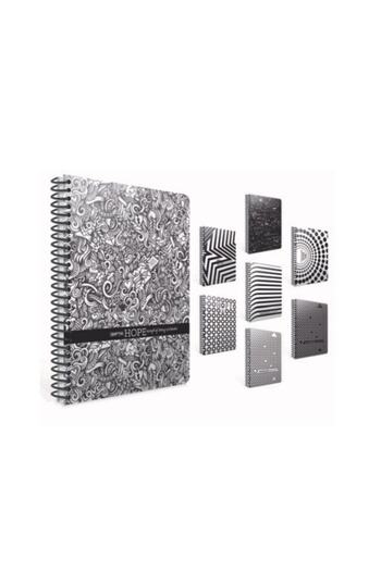 Gıpta Caiet de note cu copertă din carton Hope Spiral 19x26cm 100 coli cu rigle (pachet de 4) 1196