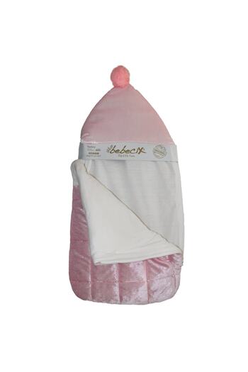 bebegen Pink Crowned Pearled Girl Baby Swaddle