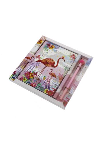 mutlu adım 13x18cm Flamingo Memory Book and Pen Set