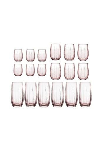 Emr züccaciye Paşabahçe 18 Li Linka Glass Water Glass - Soft Drink Glass Pink 3 Sizes
