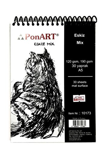 Ponart Σημειωματάριο Sketch Mix Block Spiral
