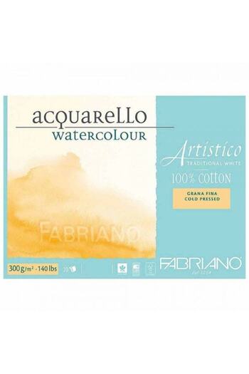 Fabriano Ακουαρέλα Artistico Traditional White Cold Pressed 300gr Μπλοκ 20 Φύλλων 31x41cm