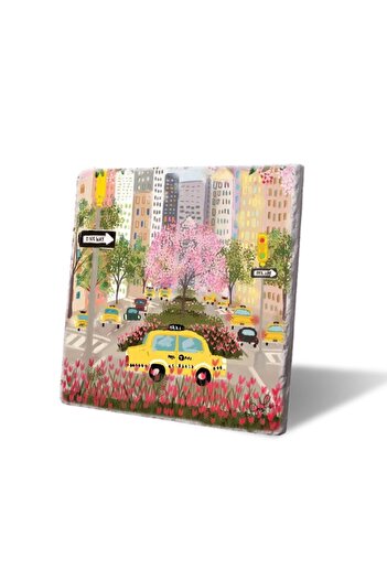 LWP Shop City And Flowers Design Trivet