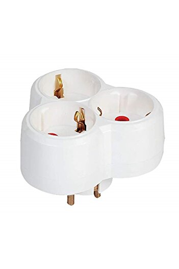 Mutlusan Yonca Triple Grounded Plug Socket