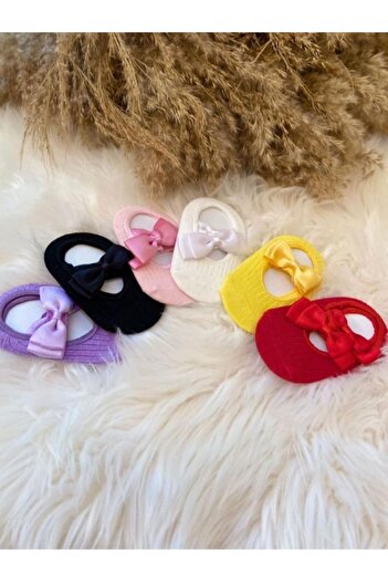 ESES BEBE 6 Pack Girls Colorful Bow Ballerina Socks 1-3 Years