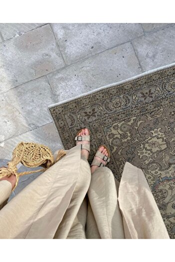 Motto Collection Bej Keten Kimono